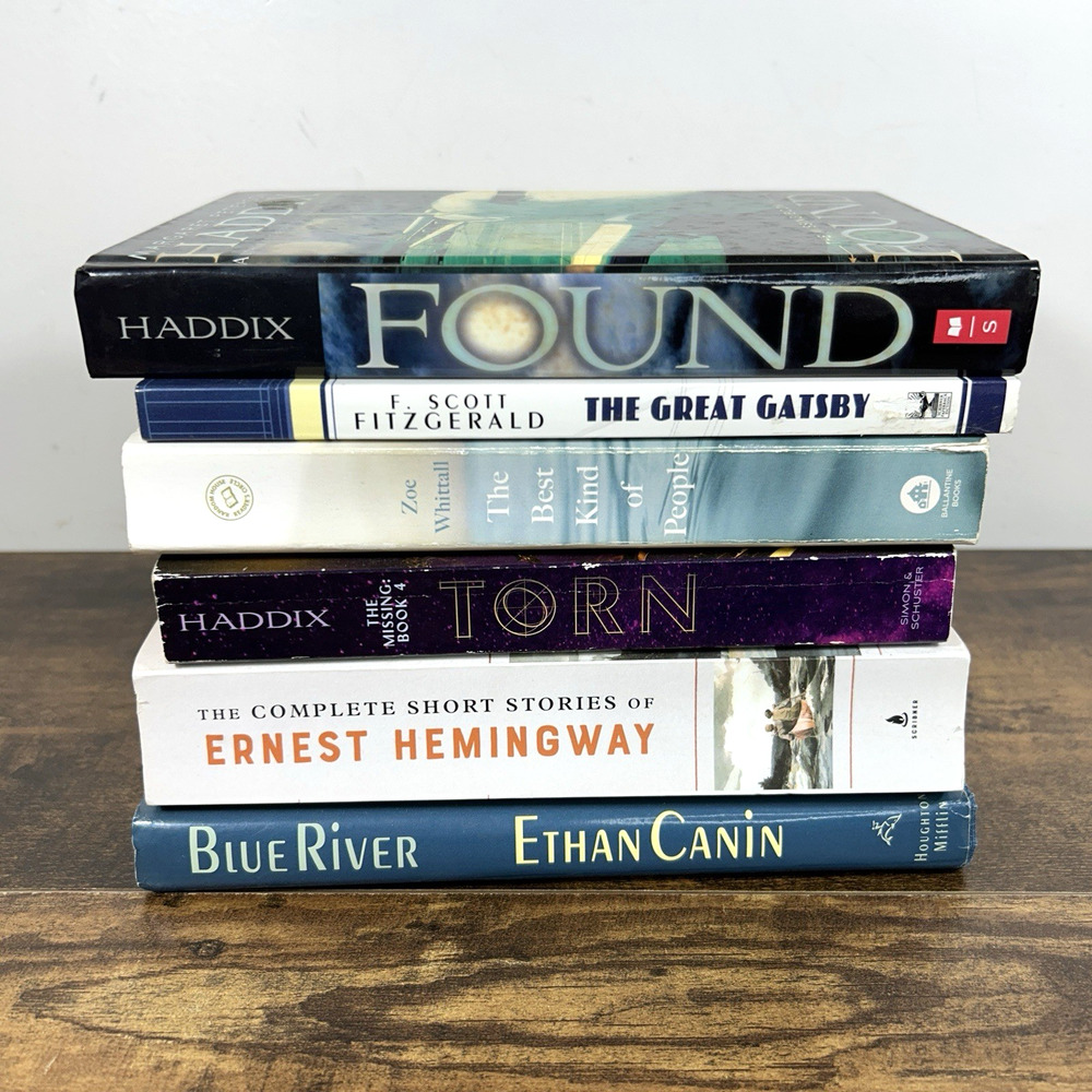 Lot of 6 Books YA Fiction Classic Mystery Ernest Hemingway plus Science HB PB